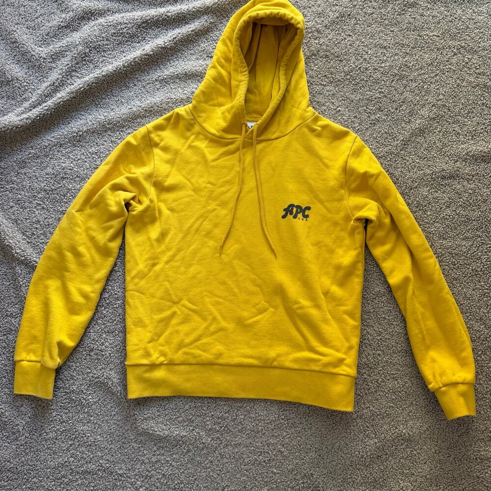 A.P.C. Yellow U.S. Capsule Collection Keith Hoodie Sz Small